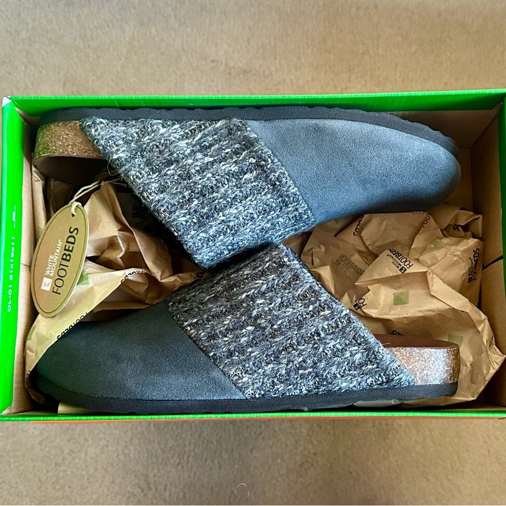 White Mountain Gray/Suede Textured Slip-On Shoes